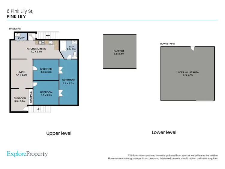 Floorplan of Homely house listing, 6 Pink Lily Street, Pink Lily QLD 4702