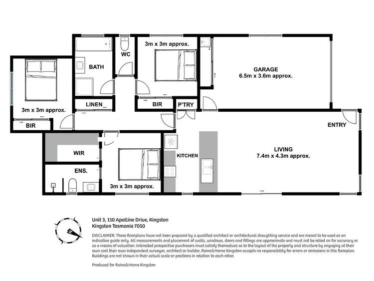 Floorplan of Homely villa listing, 3/110 Apolline Drive, Kingston TAS 7050