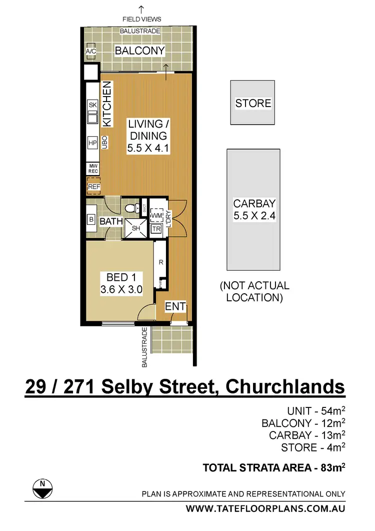 Floorplan of Homely apartment listing, 29/271 Selby Street, Churchlands WA 6018
