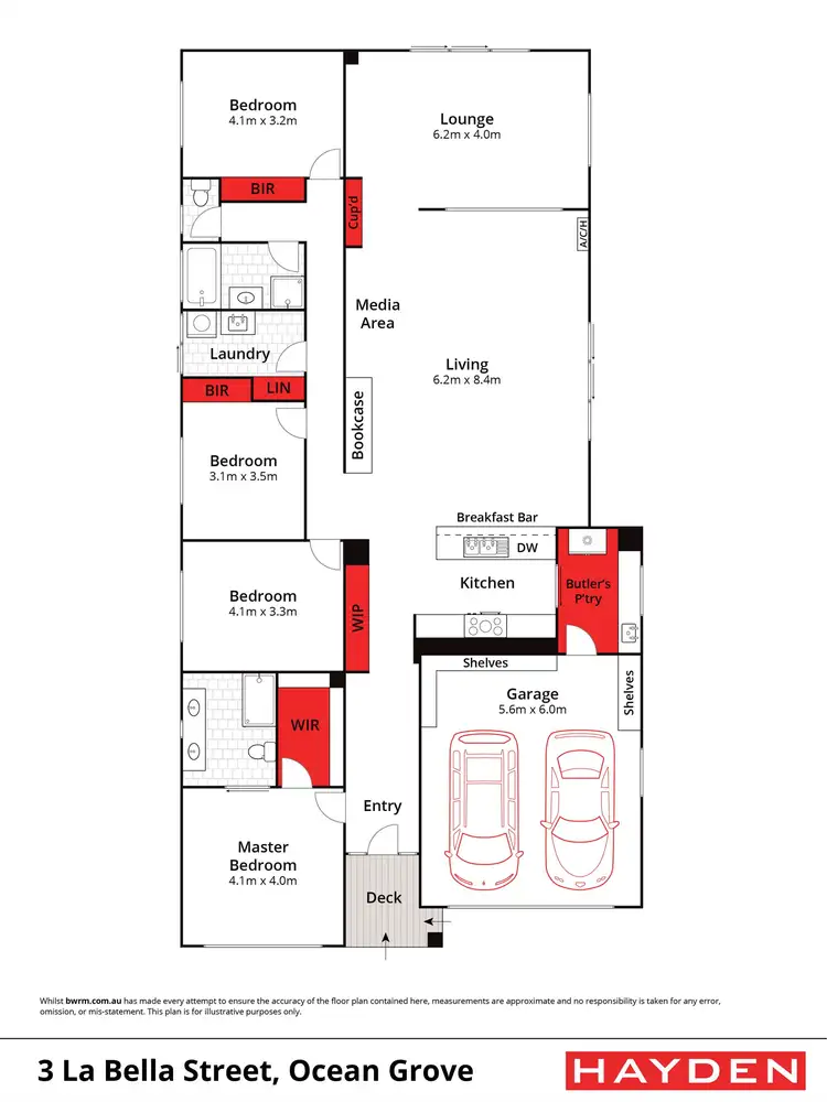 Floorplan of Homely house listing, 3 La Bella Street, Ocean Grove VIC 3226