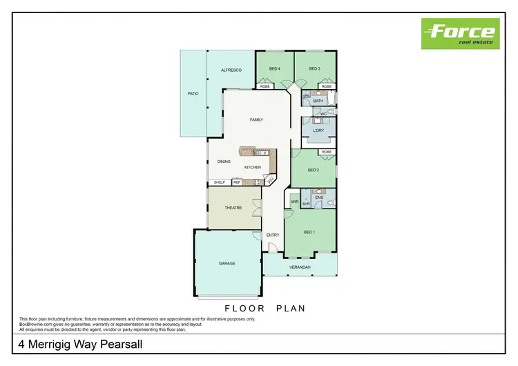 Floorplan of Homely house listing, 4 Merrigig Way, Pearsall WA 6065