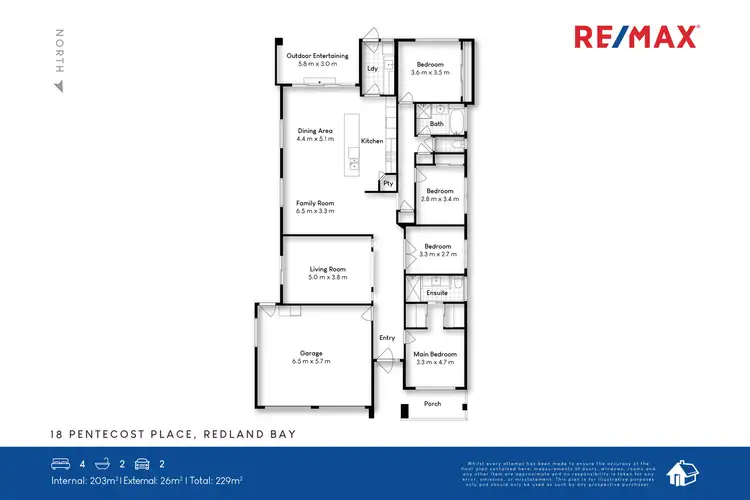 Floorplan of Homely house listing, 18 Pentecost Place, Redland Bay QLD 4165