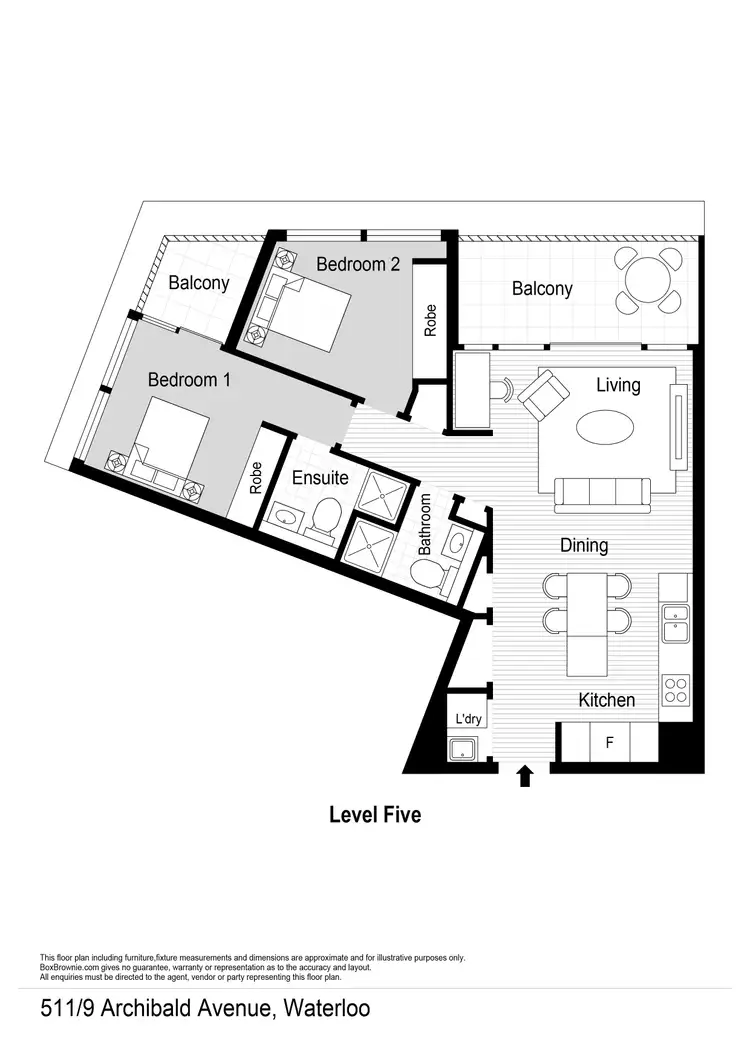 Floorplan of Homely apartment listing, 511/9 Archibald Avenue, Waterloo NSW 2017