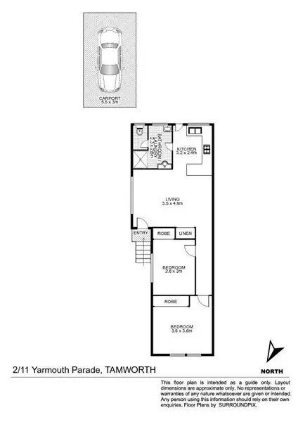 Floorplan of Homely house listing, 2/11 Yarmouth Parade, Oxley Vale NSW 2340