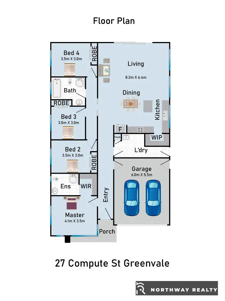 Floorplan of Homely house listing, 27 Compute Street, Greenvale VIC 3059