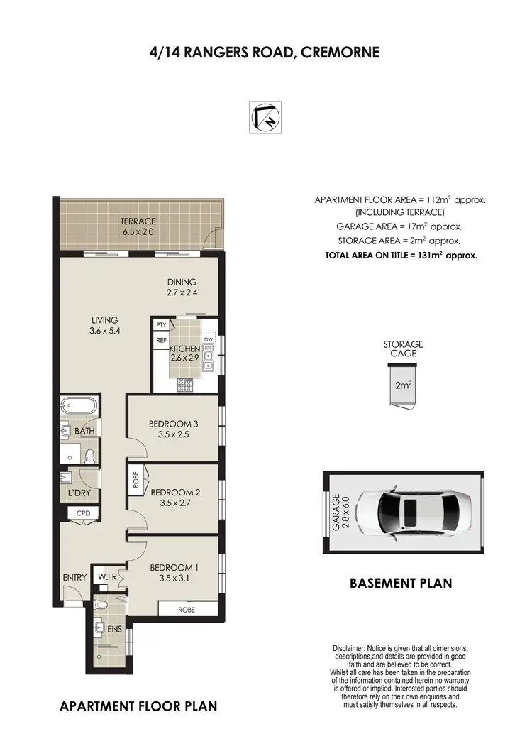 Floorplan of Homely apartment listing, 4/14 Rangers Road, Cremorne NSW 2090
