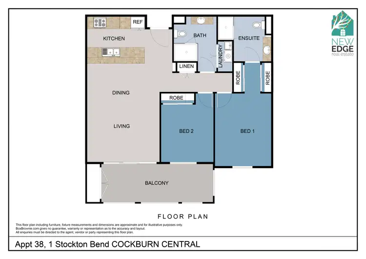 Floorplan of Homely apartment listing, 38/1 Stockton Bend, Cockburn Central WA 6164