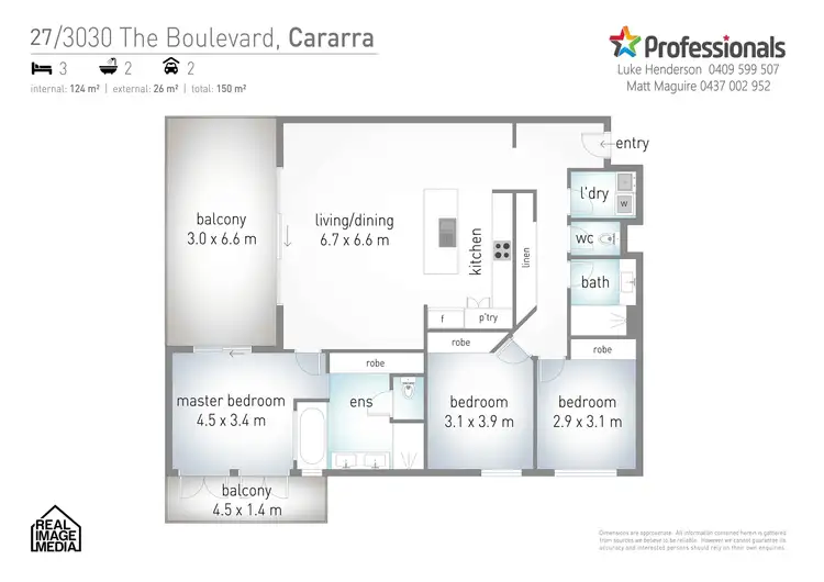Floorplan of Homely unit listing, 27/3030 The Boulevarde, Carrara QLD 4211