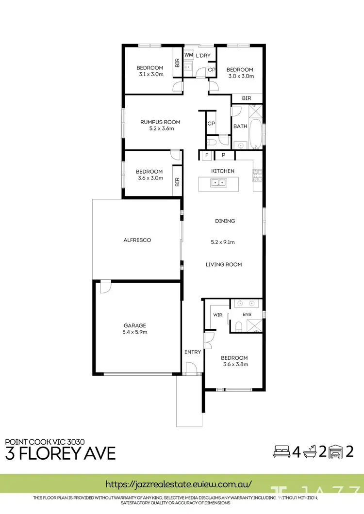 Floorplan of Homely house listing, 3 Florey Avenue, Point Cook VIC 3030