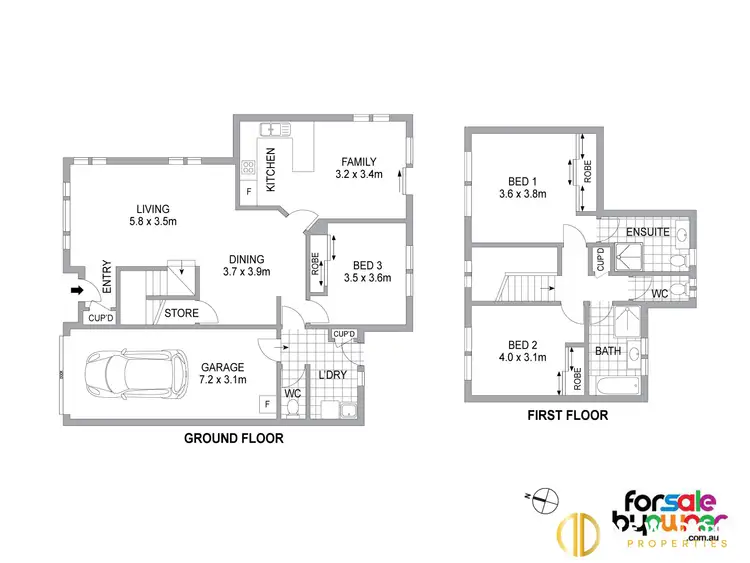 Floorplan of Homely townhouse listing, 50/174 Clive Steele Avenue, Monash ACT 2904