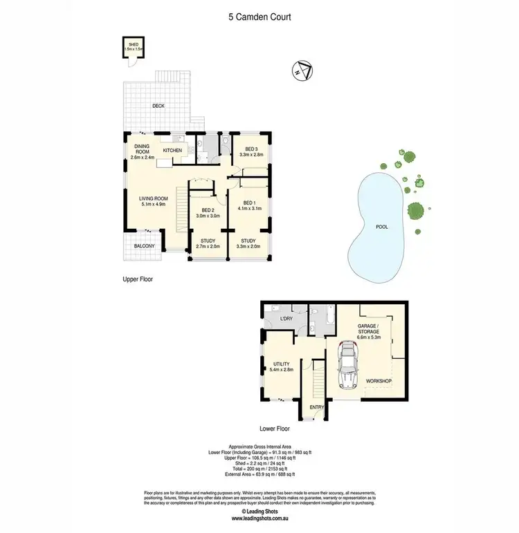 Floorplan of Homely house listing, 5 Camden Court, Arana Hills QLD 4054
