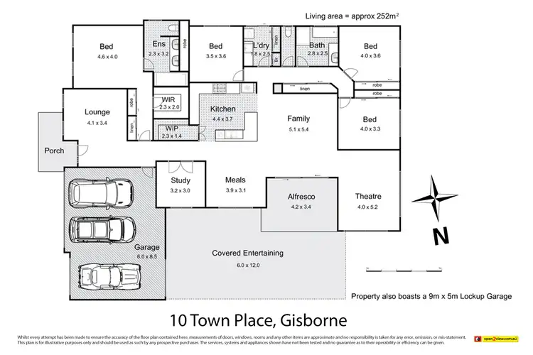 Floorplan of Homely house listing, 10 Town Place, Gisborne VIC 3437