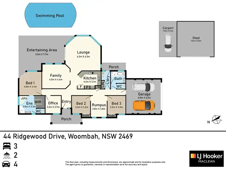 Floorplan of Homely house listing, 44 Ridgewood Drive, Woombah NSW 2469
