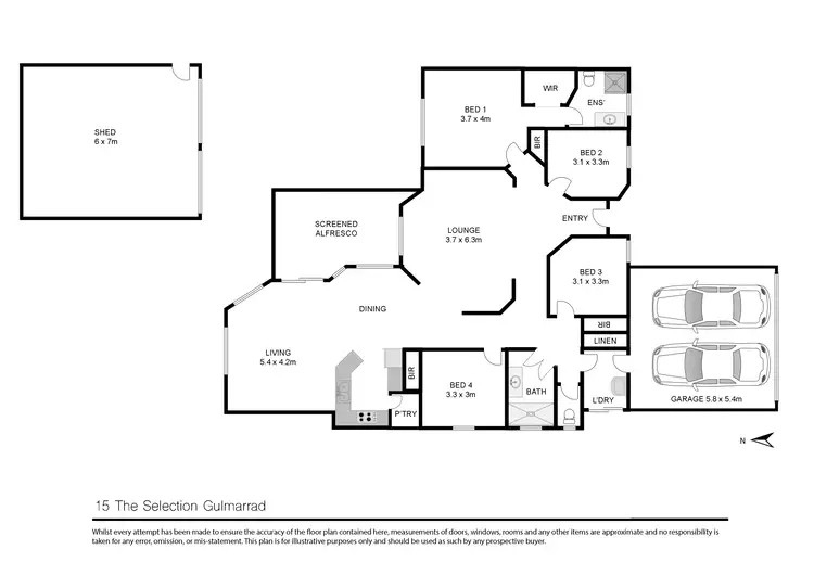 Floorplan of Homely house listing, 15 The Selection, Gulmarrad NSW 2463