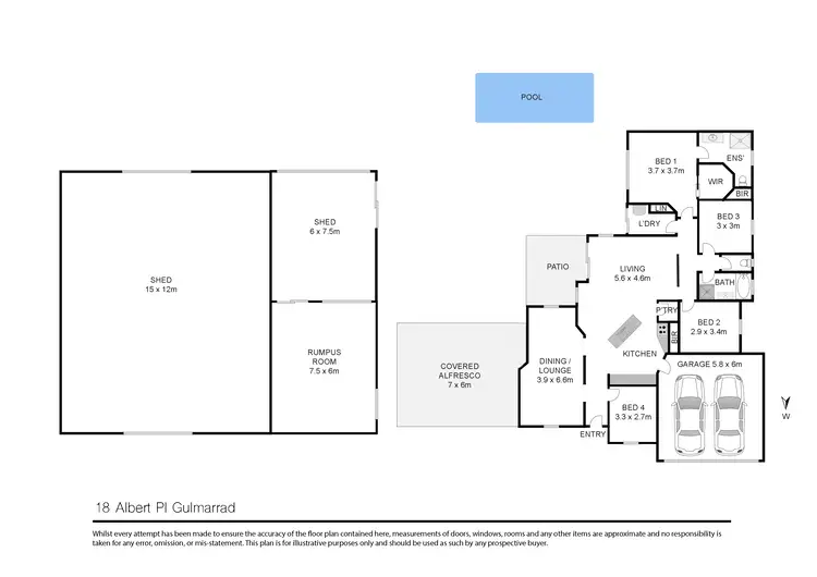 Floorplan of Homely house listing, 18 Albert Place, Gulmarrad NSW 2463