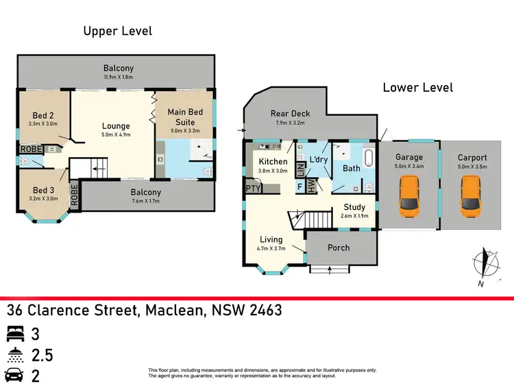 Floorplan of Homely house listing, 36 Clarence Street, Maclean NSW 2463