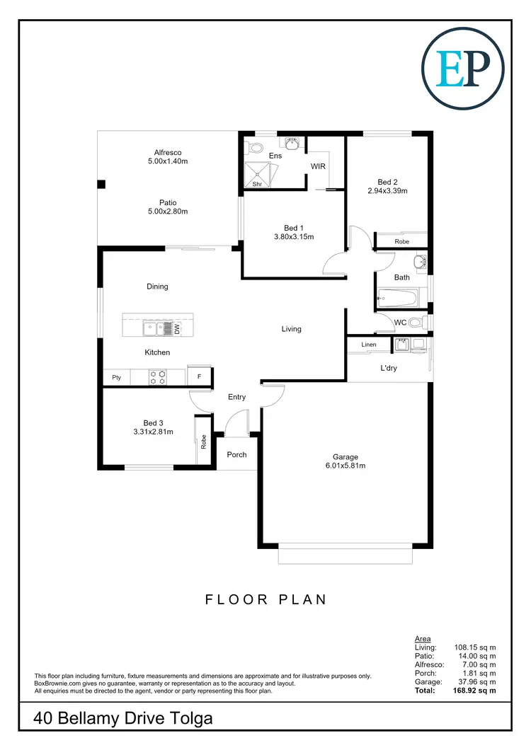 Floorplan of Homely house listing, 40 Bellamy Drive, Tolga QLD 4882