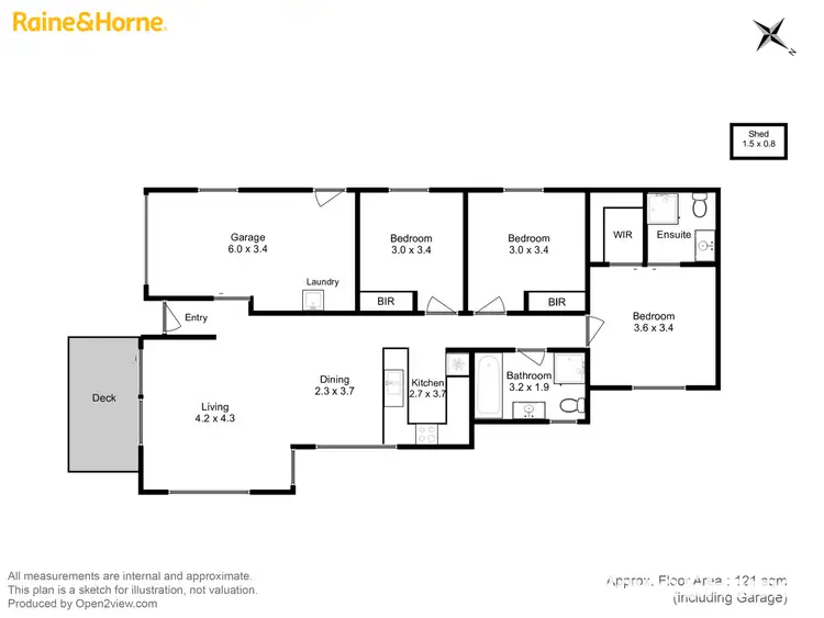 Floorplan of Homely unit listing, 1/24 Heron Crescent, Midway Point TAS 7171