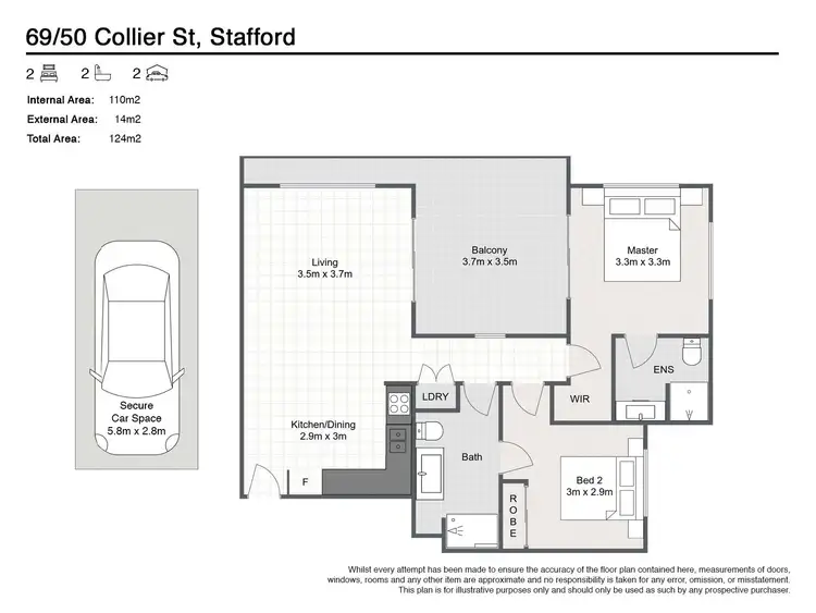 Floorplan of Homely unit listing, 69/50 Collier Street, Stafford QLD 4053