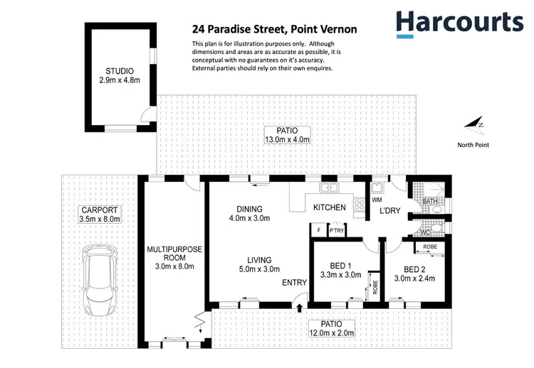 Floorplan of Homely house listing, 24 Paradise Street, Point Vernon QLD 4655