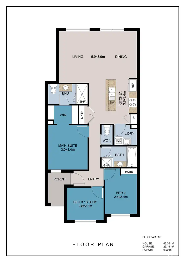 Floorplan of Homely house listing, 37 Brighstone Avenue, Hilbert WA 6112