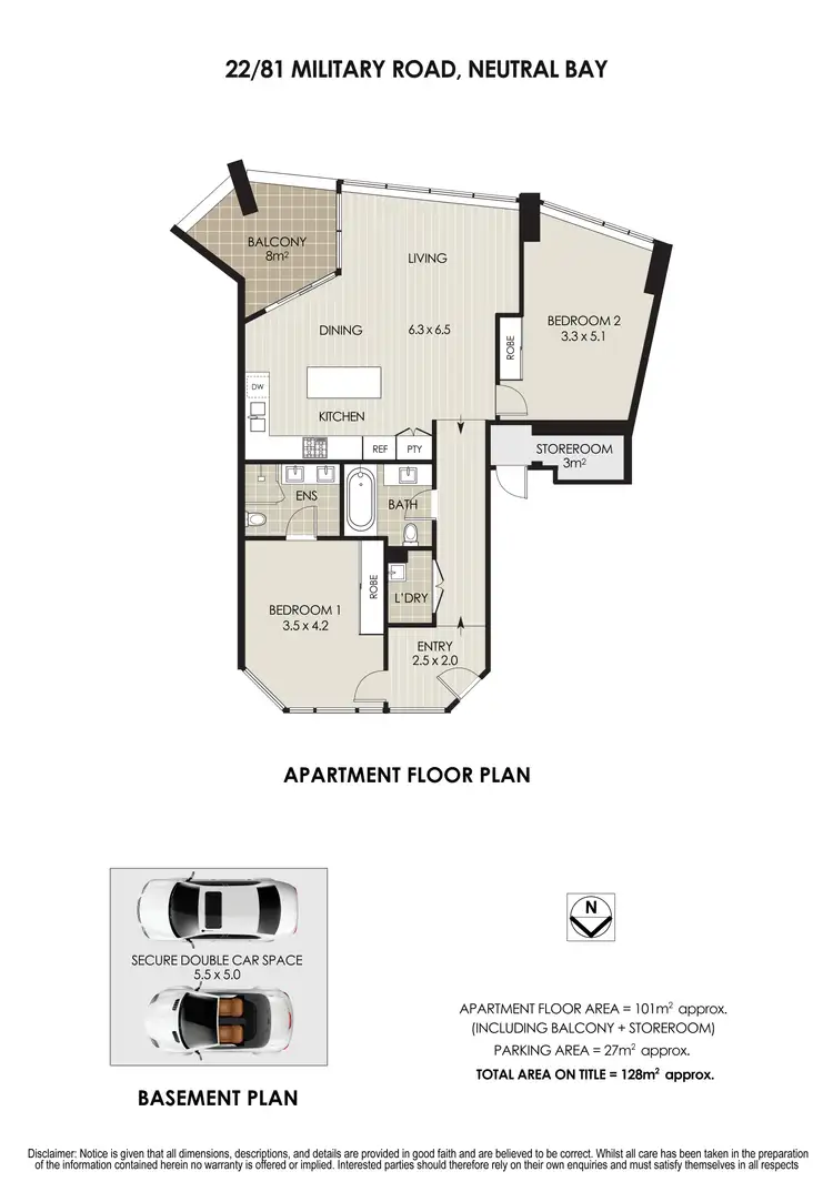 Floorplan of Homely apartment listing, 22/81 Military Road, Neutral Bay NSW 2089