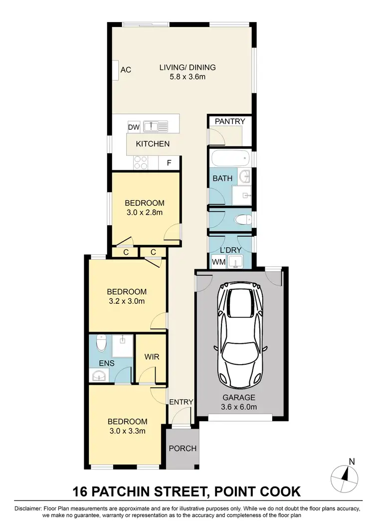 Floorplan of Homely house listing, 16 Patchin Street, Point Cook VIC 3030