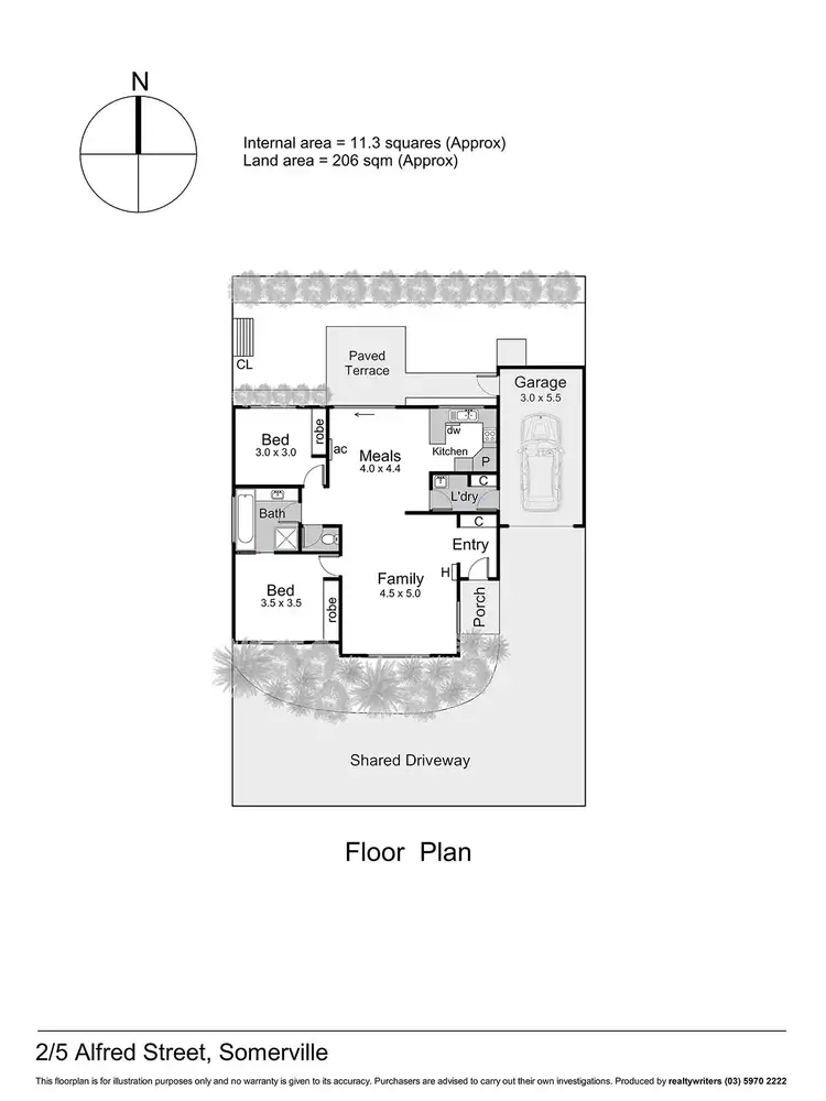 Floorplan of Homely unit listing, 2/5 Alfred Street, Somerville VIC 3912