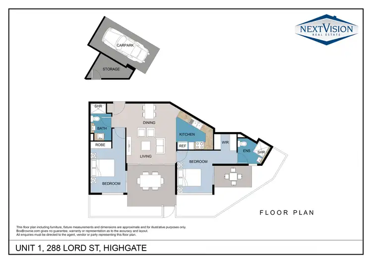 Floorplan of Homely apartment listing, 1/288 Lord St, Highgate WA 6003
