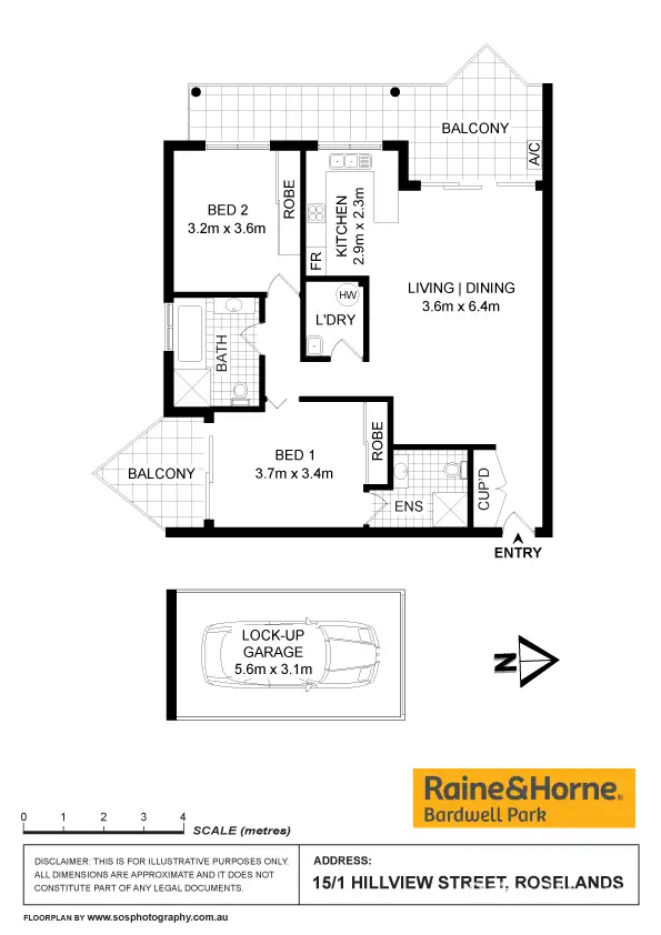Floorplan of Homely unit listing, 15/1 Hillview Street, Roselands NSW 2196