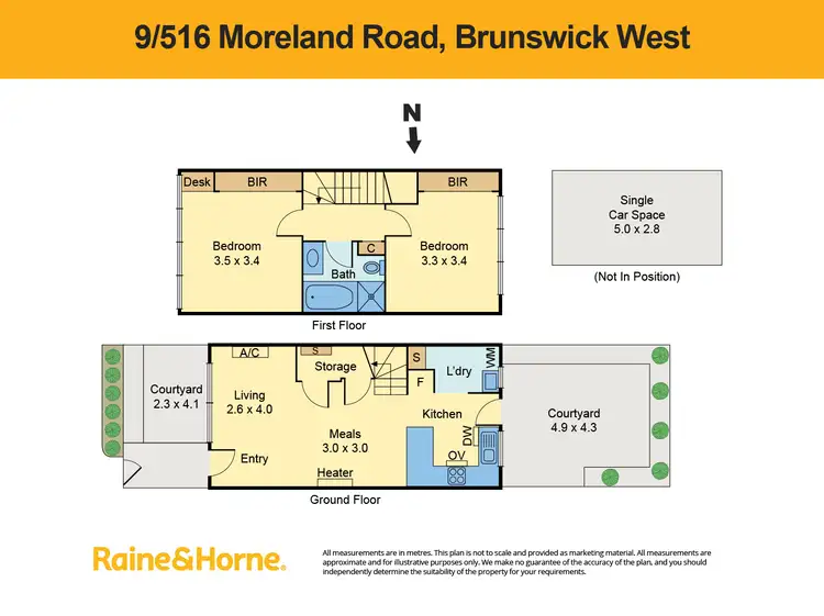 Floorplan of Homely townhouse listing, 9/516 Moreland Road, Brunswick West VIC 3055