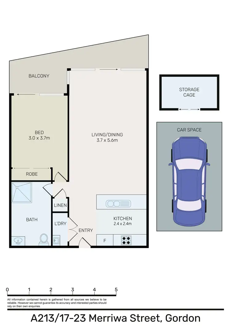 Floorplan of Homely apartment listing, A213/17-23 Merriwa Street, Gordon NSW 2072