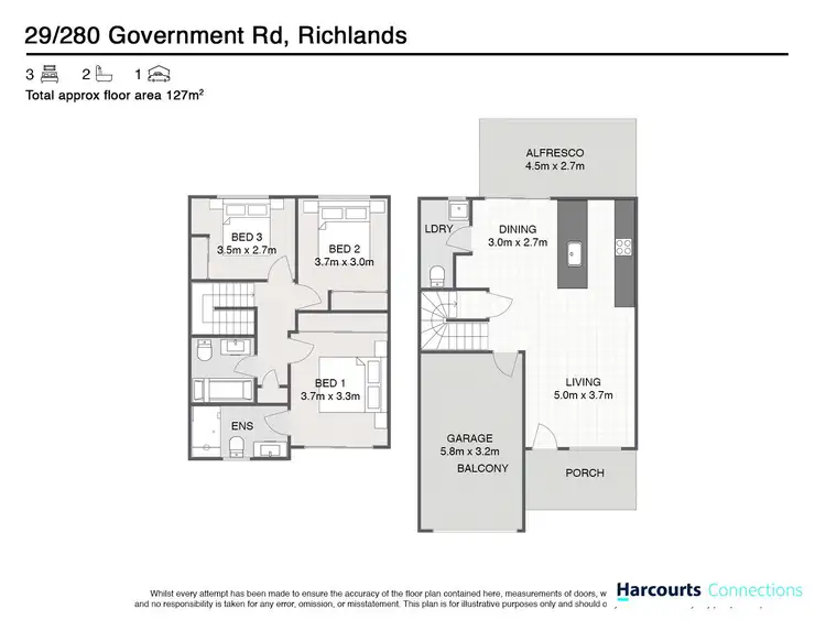 Floorplan of Homely townhouse listing, 29/280 Government Road, Richlands QLD 4077