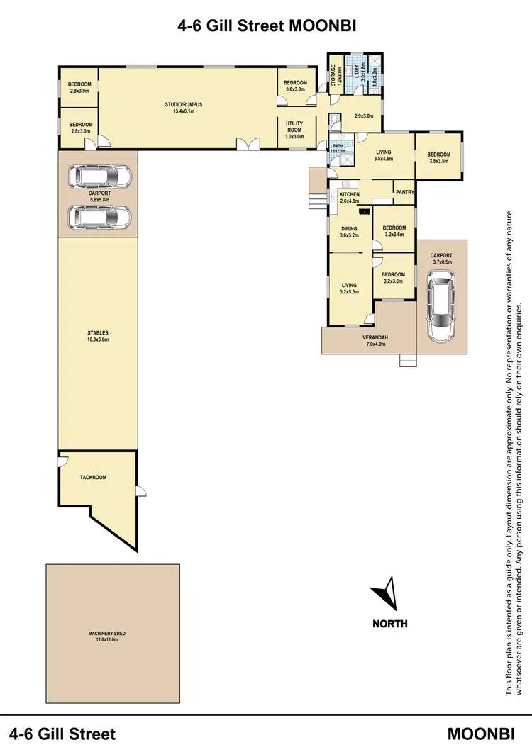 Floorplan of Homely rural property listing, 4-6 Gill Street, Moonbi NSW 2353