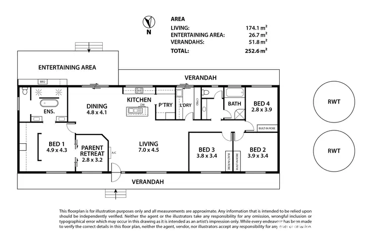 Floorplan of Homely rural property listing, 1746B Chaunceys Line Road, Brinkley SA 5253