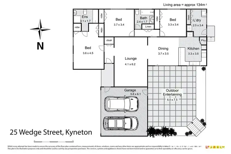 Floorplan of Homely house listing, 25 Wedge Street, Kyneton VIC 3444