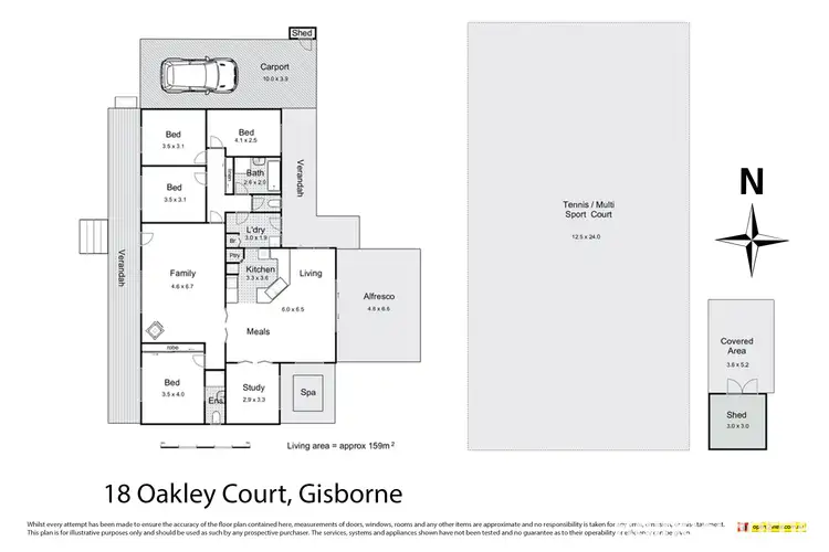 Floorplan of Homely house listing, 18 Oakley Court, Gisborne VIC 3437