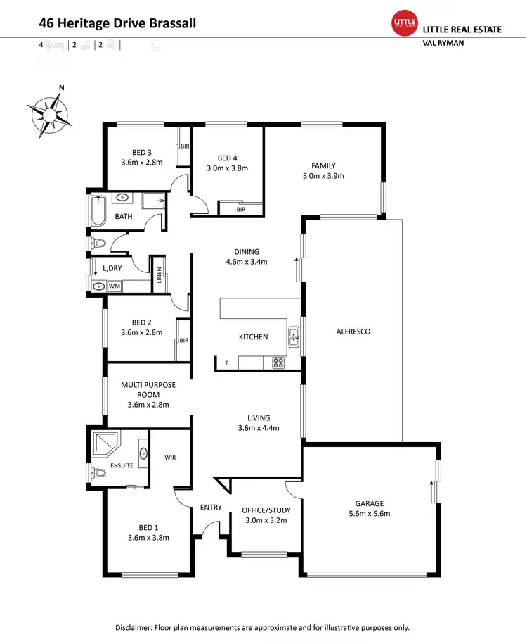 Floorplan of Homely house listing, 46 Heritage Drive, Brassall QLD 4305