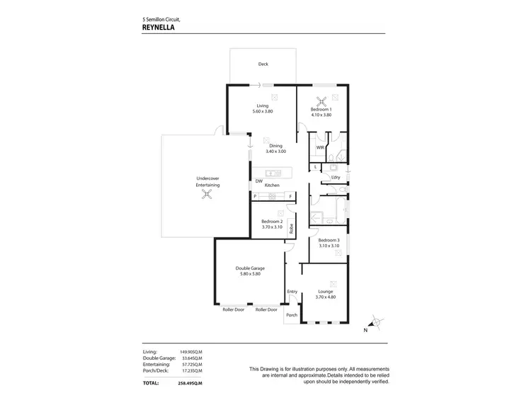 Floorplan of Homely house listing, 5 Semillon Circuit, Reynella SA 5161