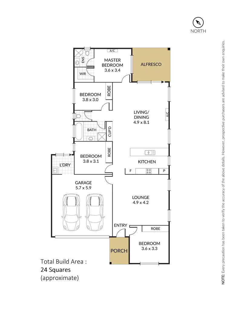 Floorplan of Homely house listing, 21 Hinkler Crescent, Brookfield VIC 3338