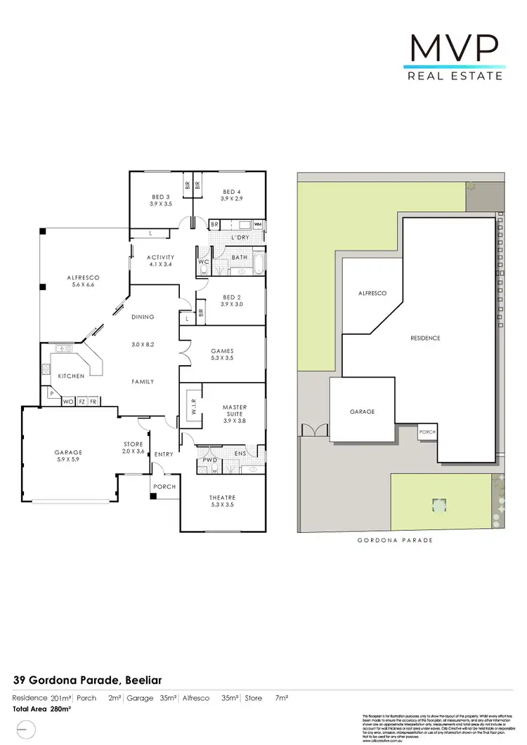 Floorplan of Homely house listing, 39 Gordona Parade, Beeliar WA 6164