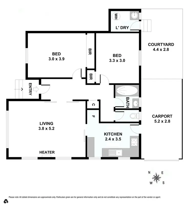 Floorplan of Homely unit listing, 1/12 Station Street, Kew East VIC 3102
