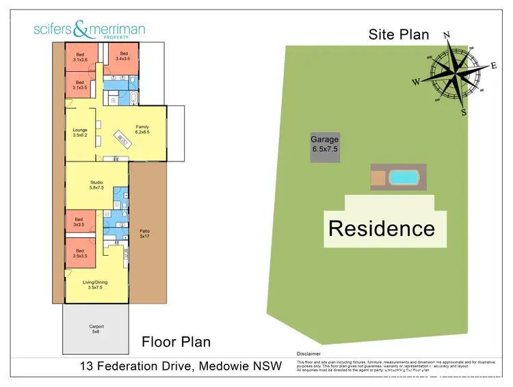 Floorplan of Homely house listing, 13 Federation Drive, Medowie NSW 2318
