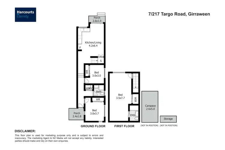 Floorplan of Homely townhouse listing, 7/217 Targo Rd, Girraween NSW 2145
