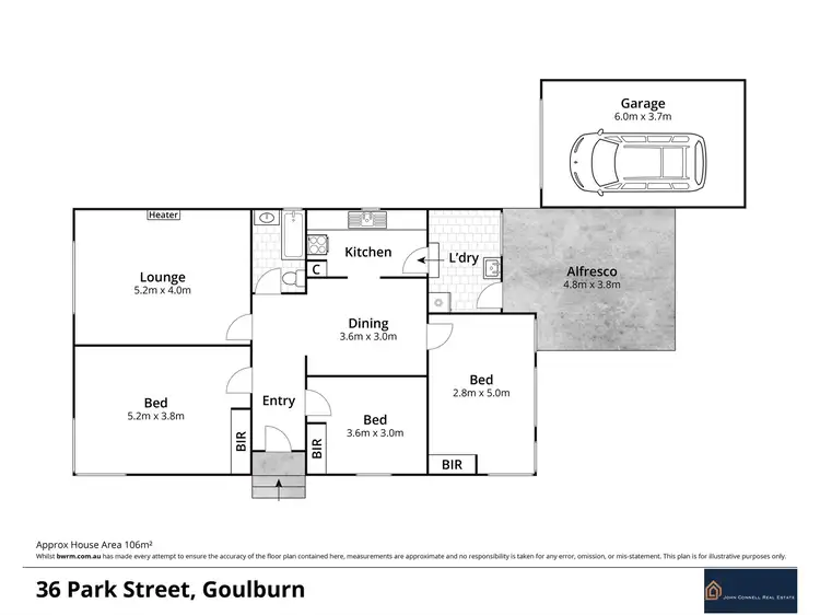 Floorplan of Homely house listing, 36 park street, Goulburn NSW 2580