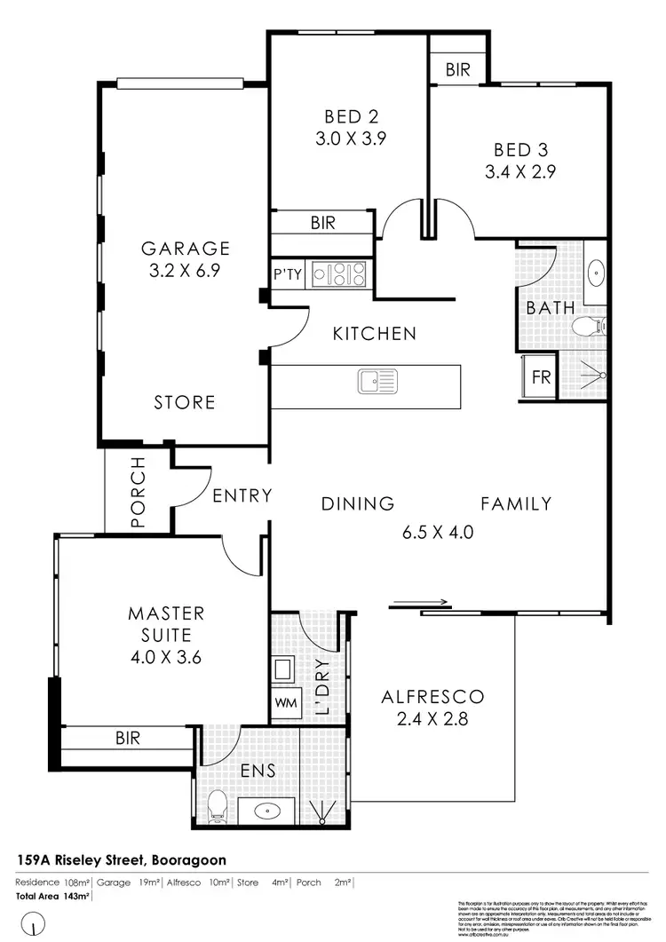 Floorplan of Homely house listing, 159A Riseley Street, Booragoon WA 6154