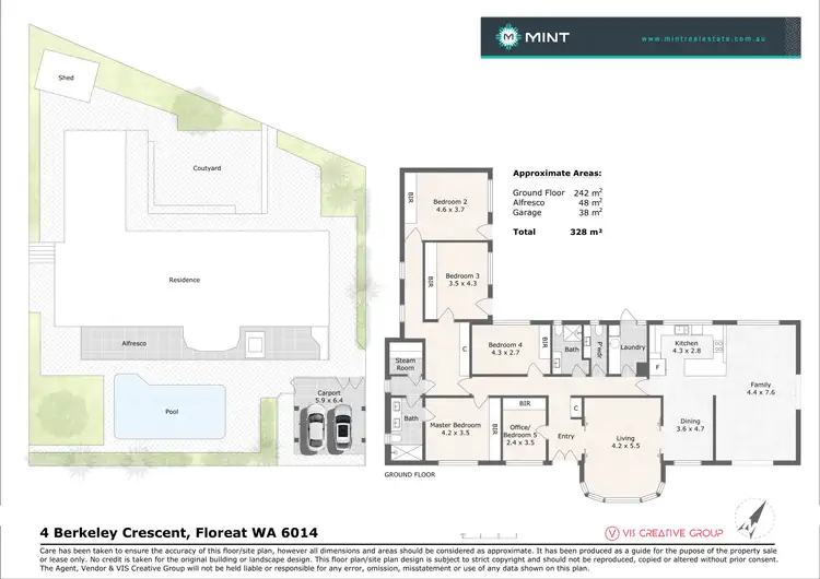 Floorplan of Homely house listing, 4 Berkeley Crescent, Floreat WA 6014