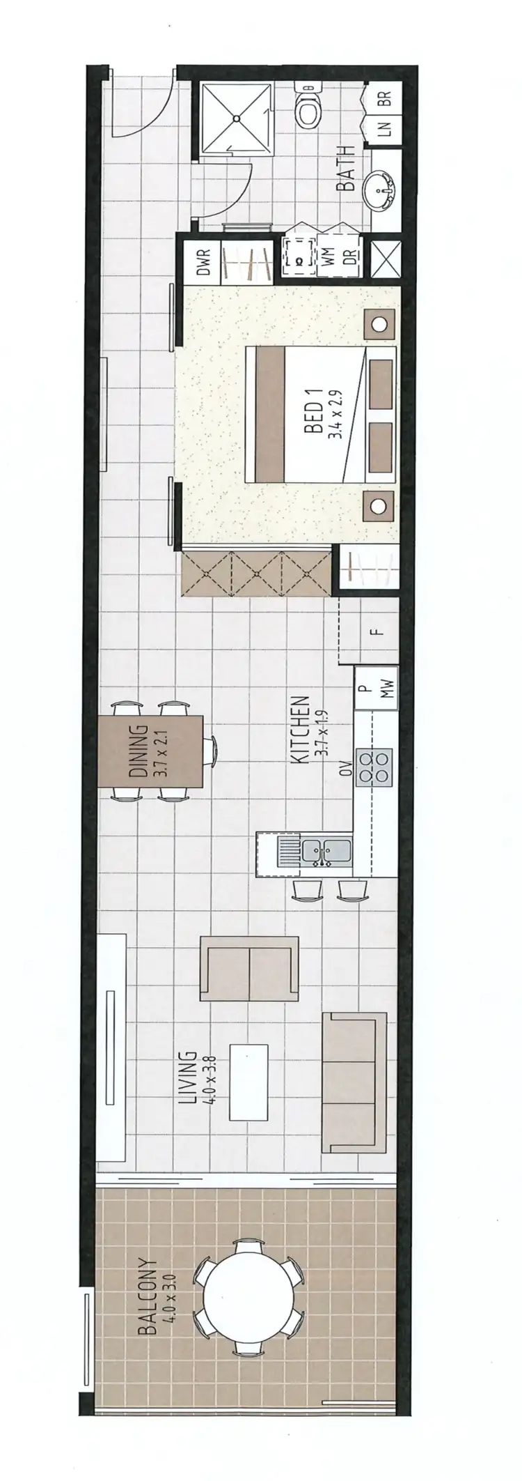 Floorplan of Homely apartment listing, 807/102 Esplanade, Darwin City NT 800
