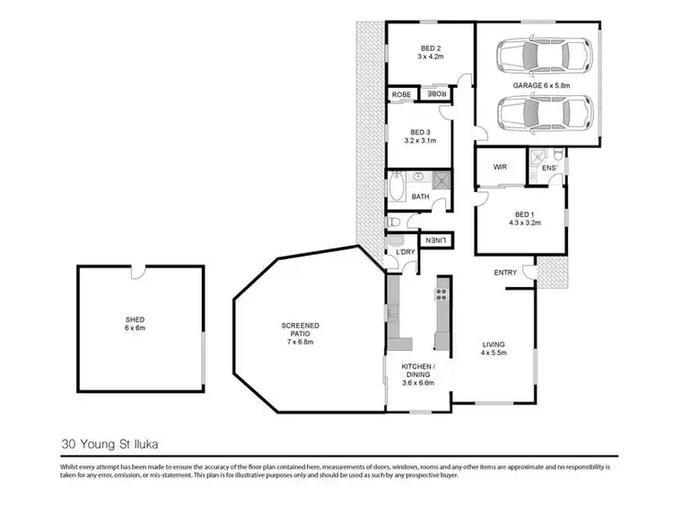 Floorplan of Homely house listing, 30 Young Street, Iluka NSW 2466