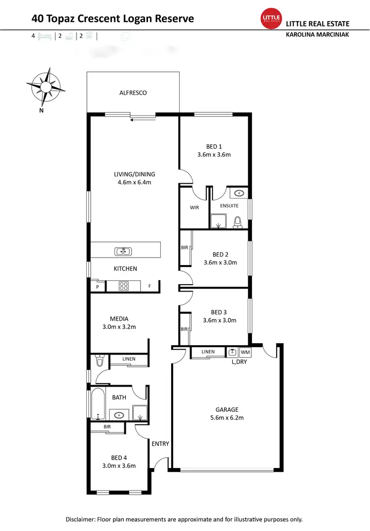 Floorplan of Homely house listing, 40 Topaz Crescent, Logan Reserve QLD 4133